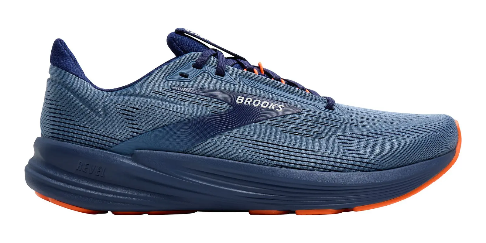 Brooks Revel 8 in Blue / Orange