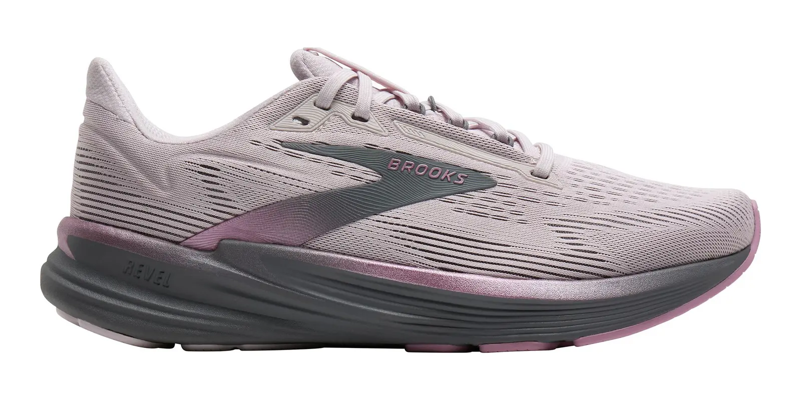 Brooks Revel 8 in Mauve / Black