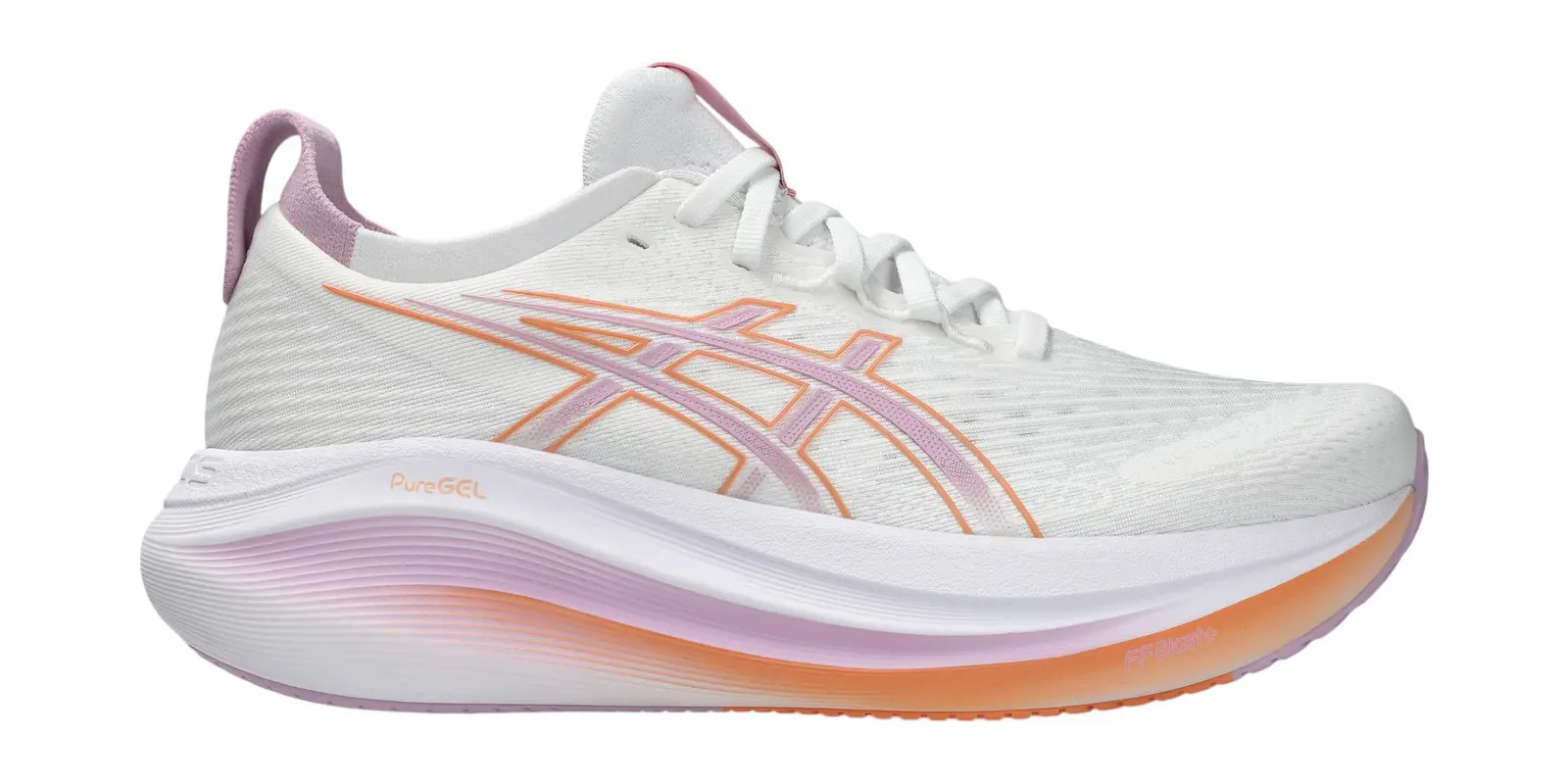 ASICS GEL-Nimbus 27 in White / Light Purple