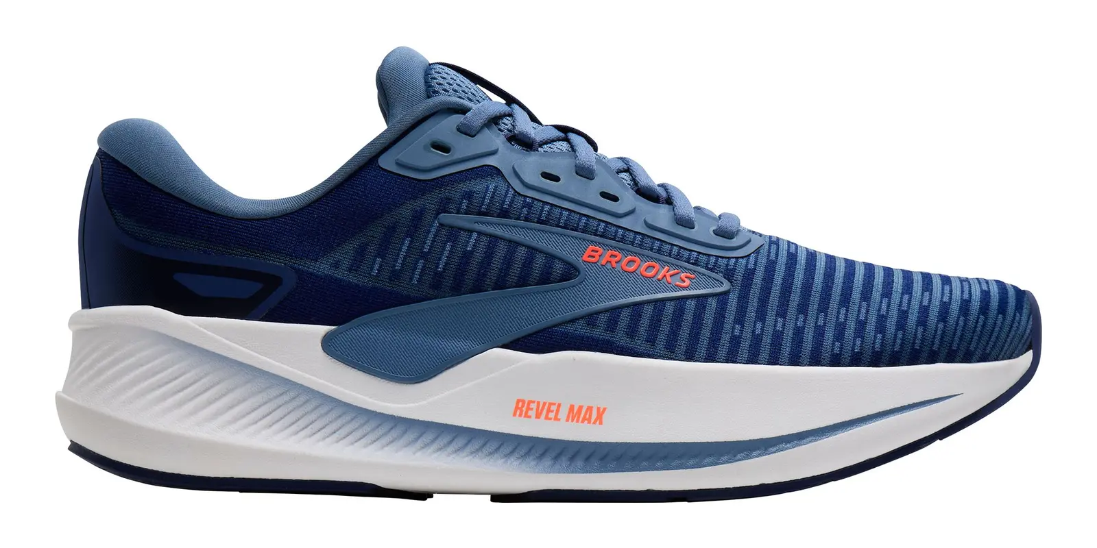 Brooks Revel Max in Beacon Blue / Moonlght / Orange