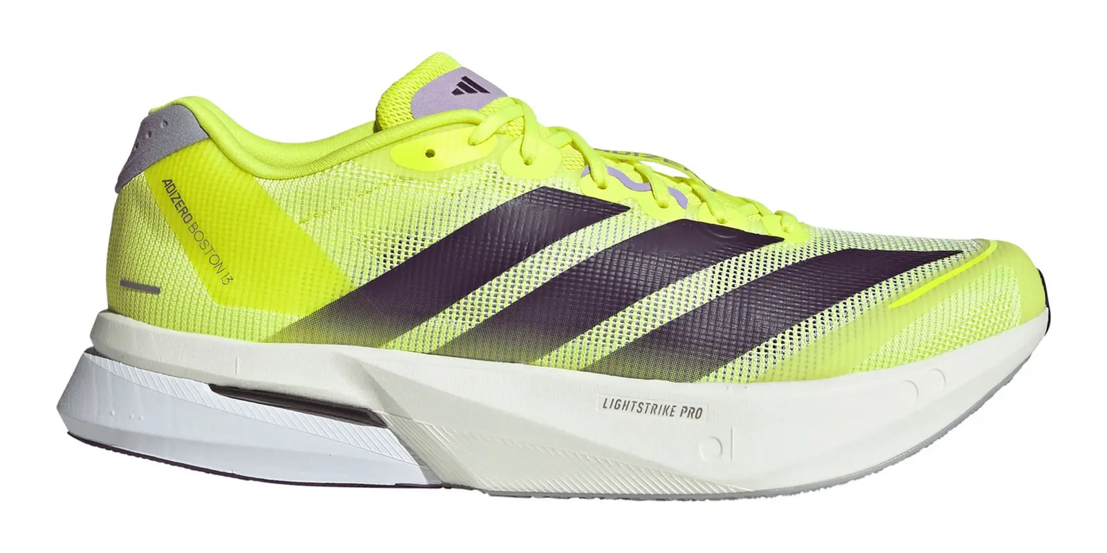 adidas adizero Boston 13 in Solar Yellow / Aurora Plum / Powder Plum