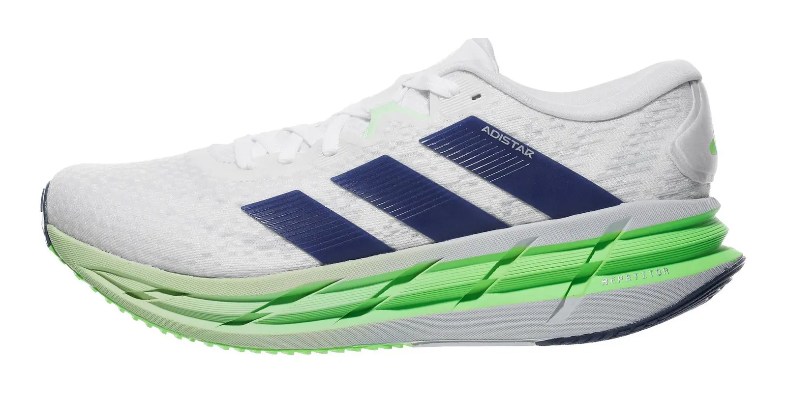 adidas adiSTAR 4 in White / Indigo / Lime