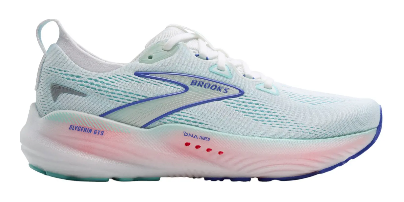 Brooks Glycerin GTS 22 in White / Pink / Blue