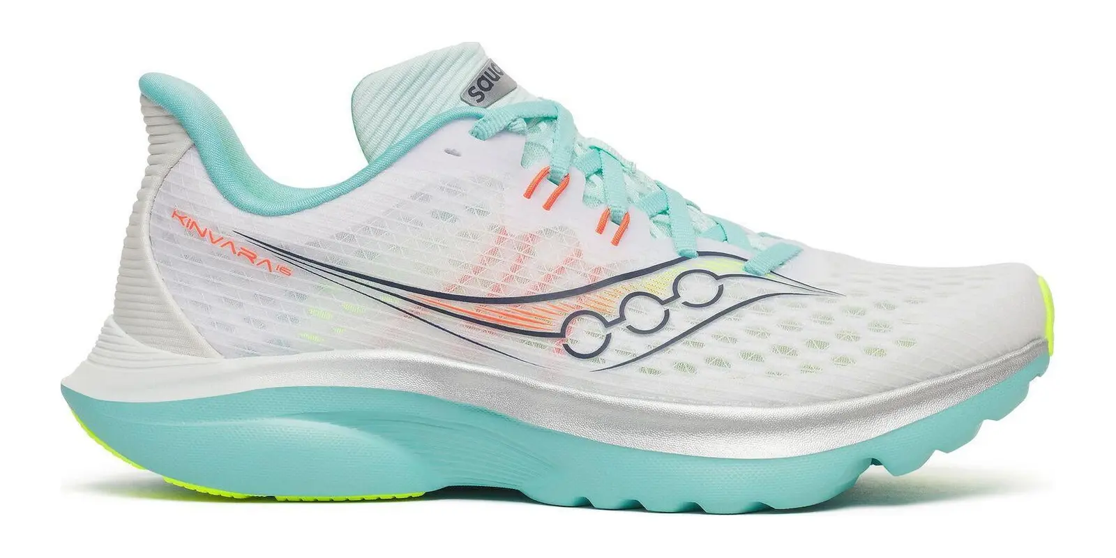 Saucony Kinvara 16 in White / Aqua