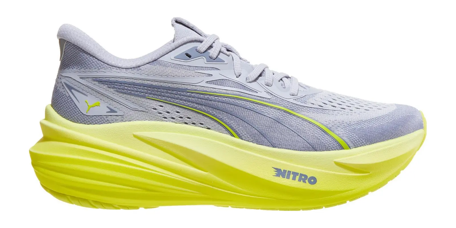 PUMA MagMax Nitro 2 in Vibrant Silver / Lux Lime