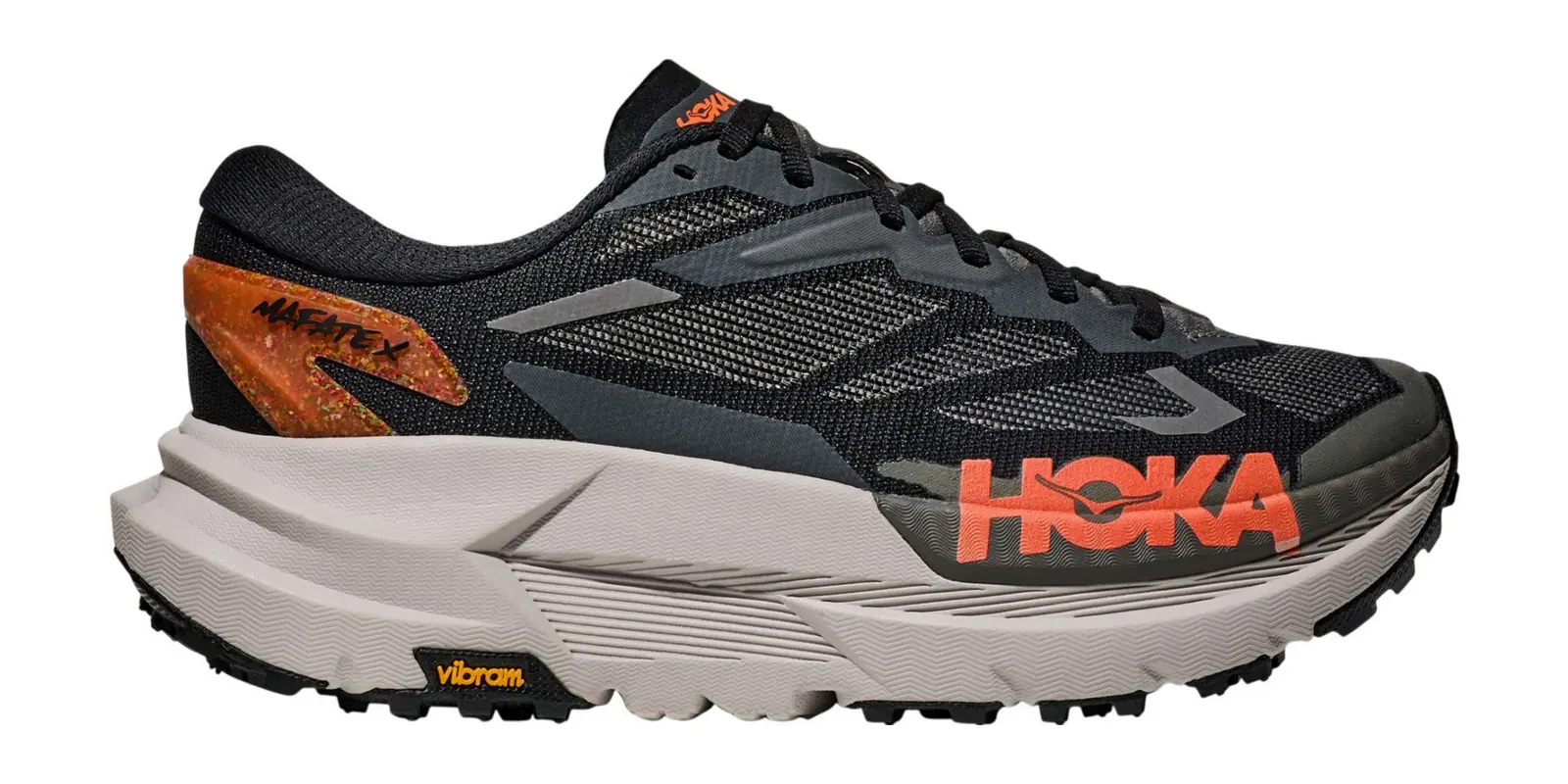 HOKA Mafate X in Black / Stucco
