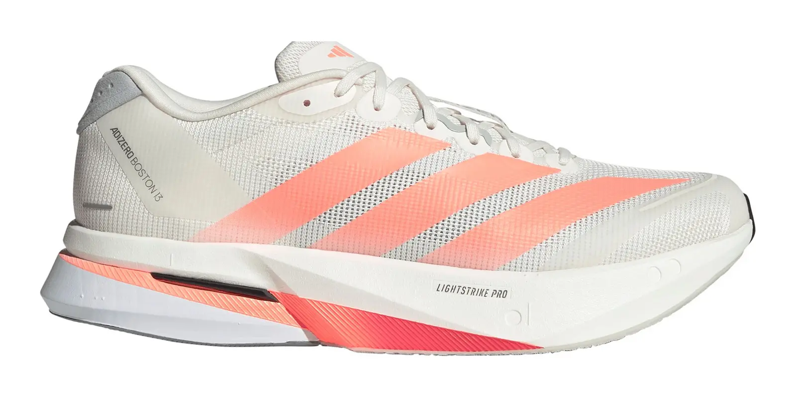 adidas adizero Boston 13 in Off White / Lucid Orange / Grey