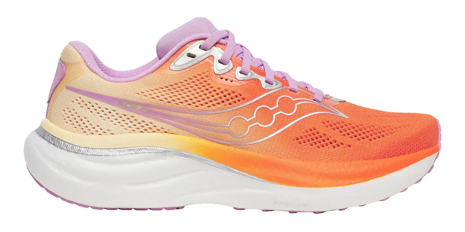 Saucony Ride 19 in Fire / Orchid