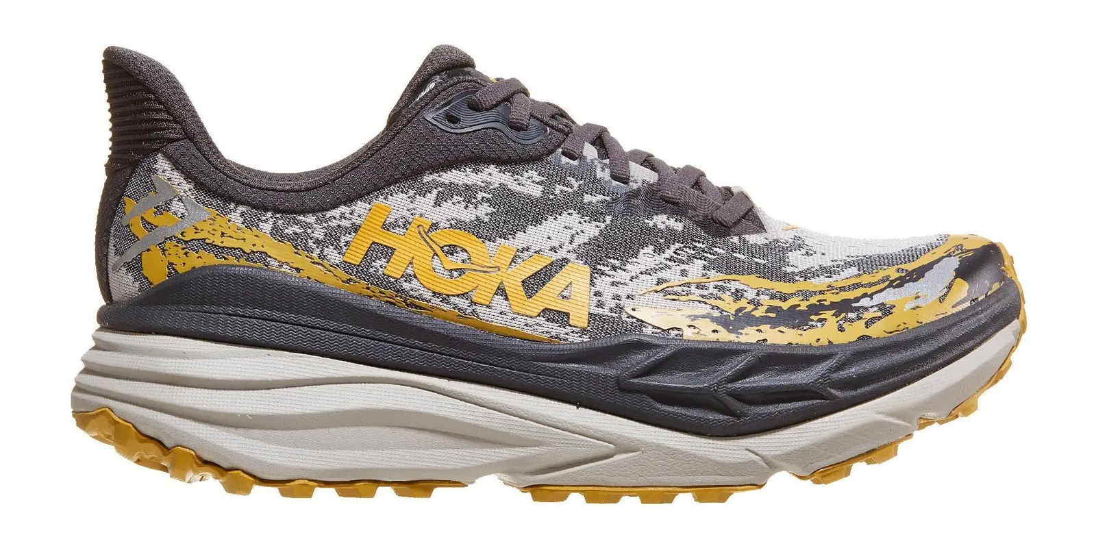 HOKA Stinson 7 in Black / Cement