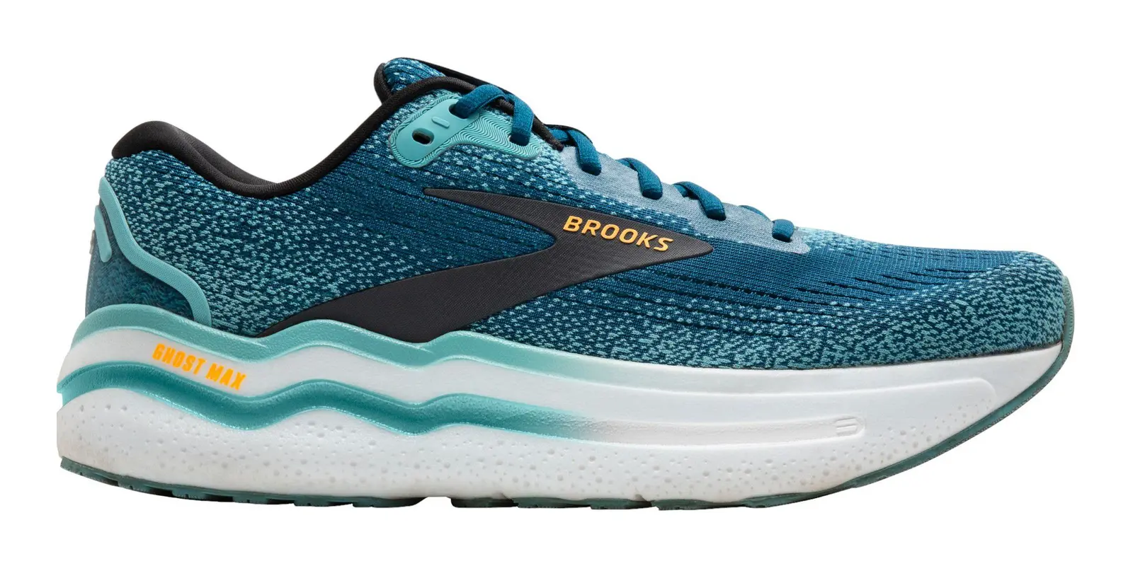 Brooks Ghost Max 2 in Aqua / Orange
