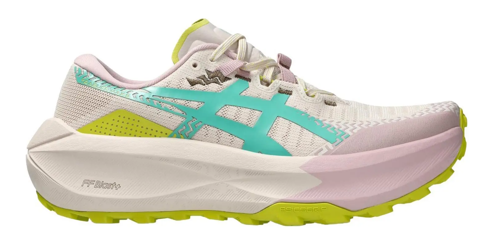 ASICS Trabuco Max 5 in Beige / Aurora Green