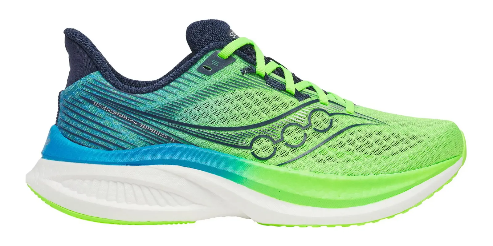 Saucony Endorphin Speed 5 in Slime / Cobalt