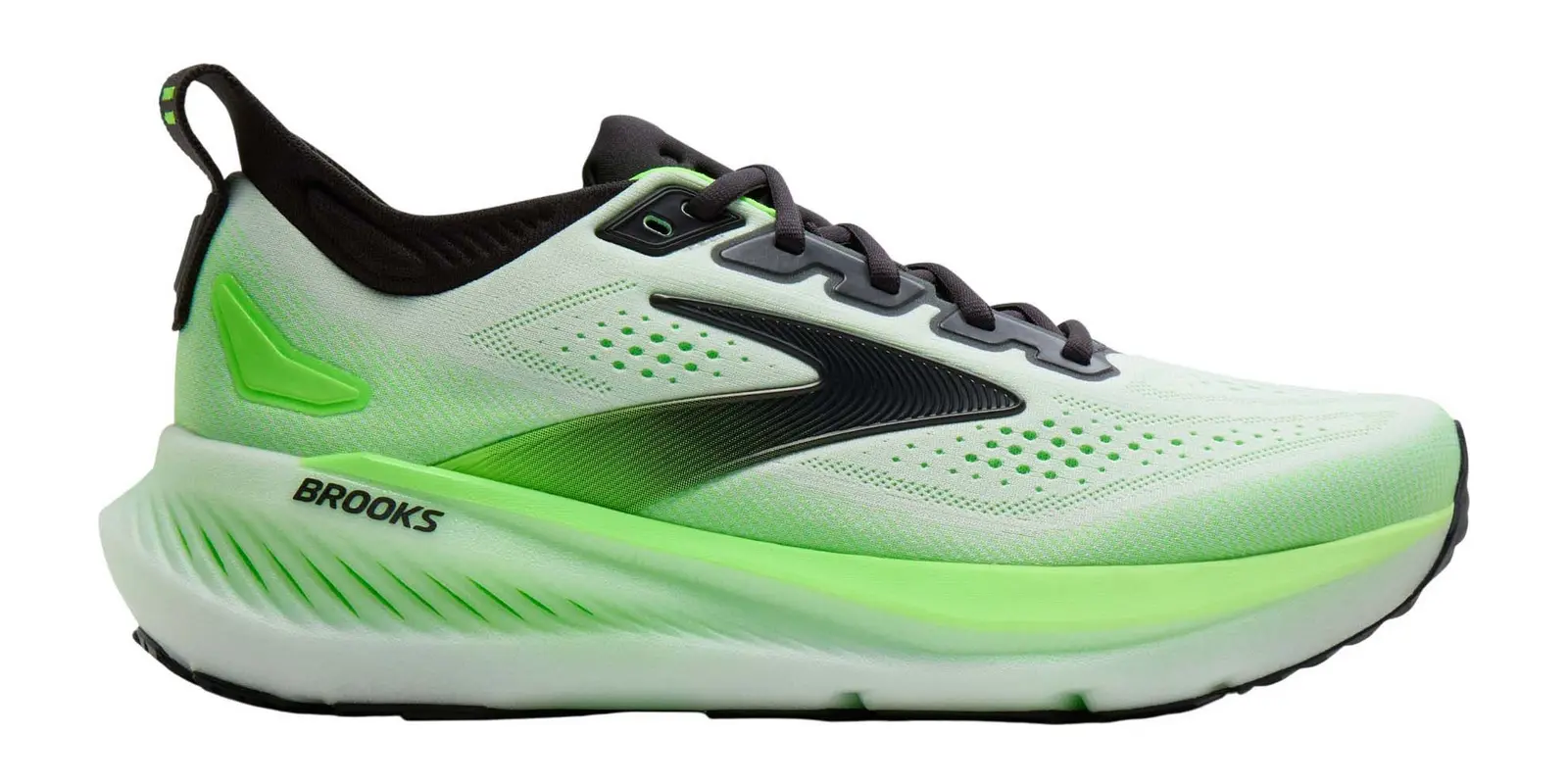 Brooks Glycerin 23 in White / Phantom / Green Gecko