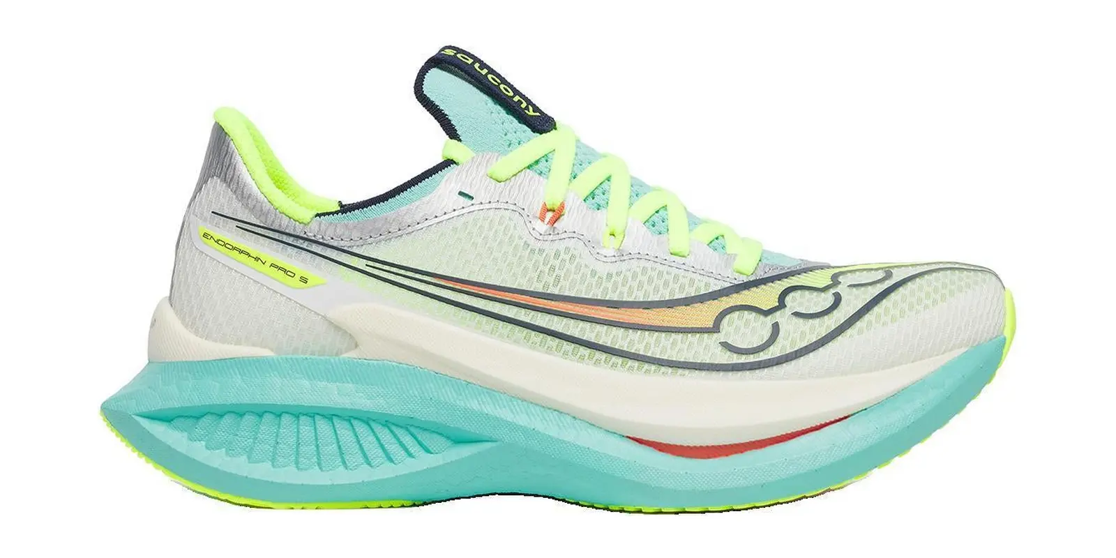 Saucony Endorphin Pro 5 in White / Splash