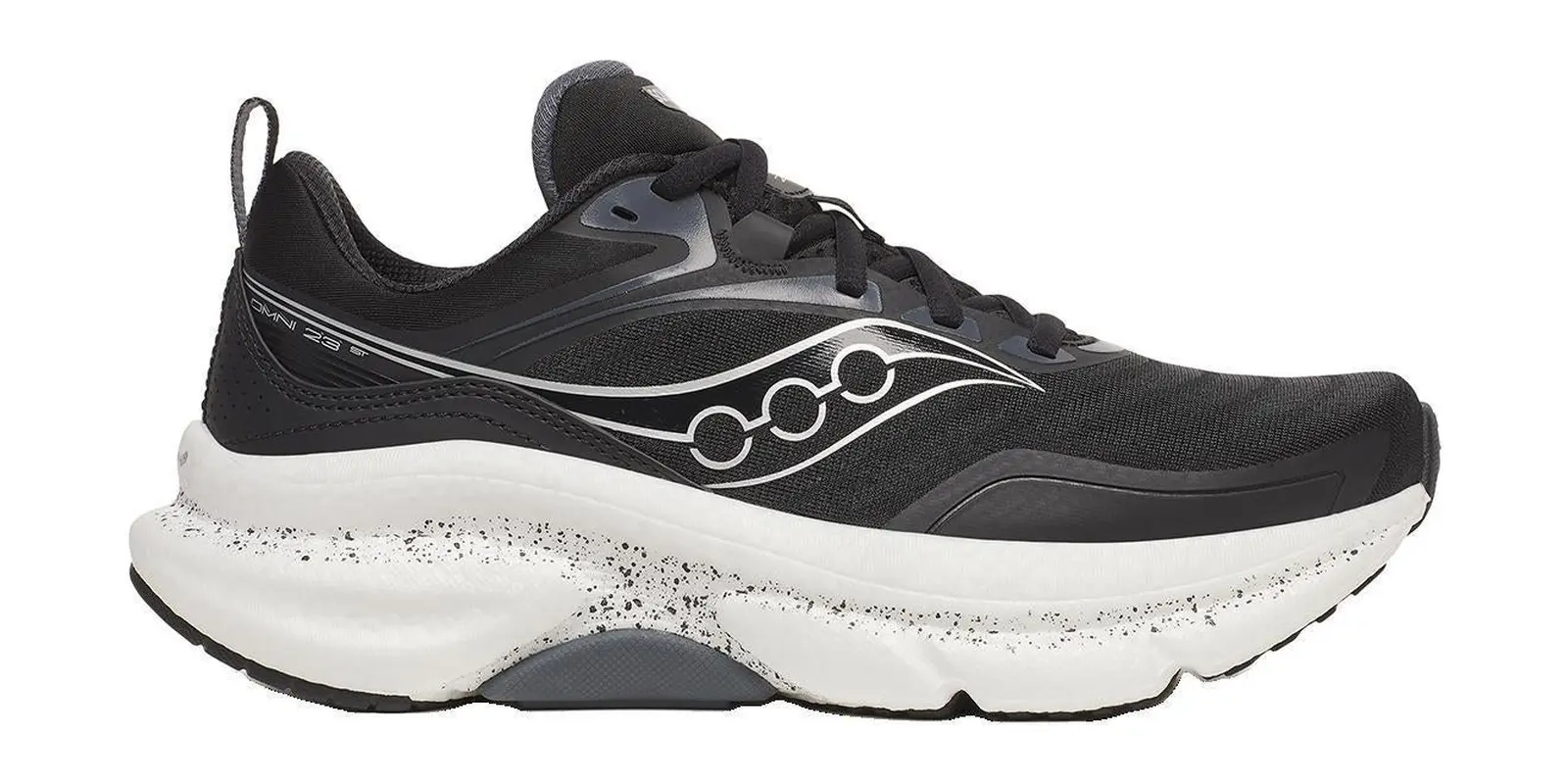 Saucony Omni St 23 in Black / Silver