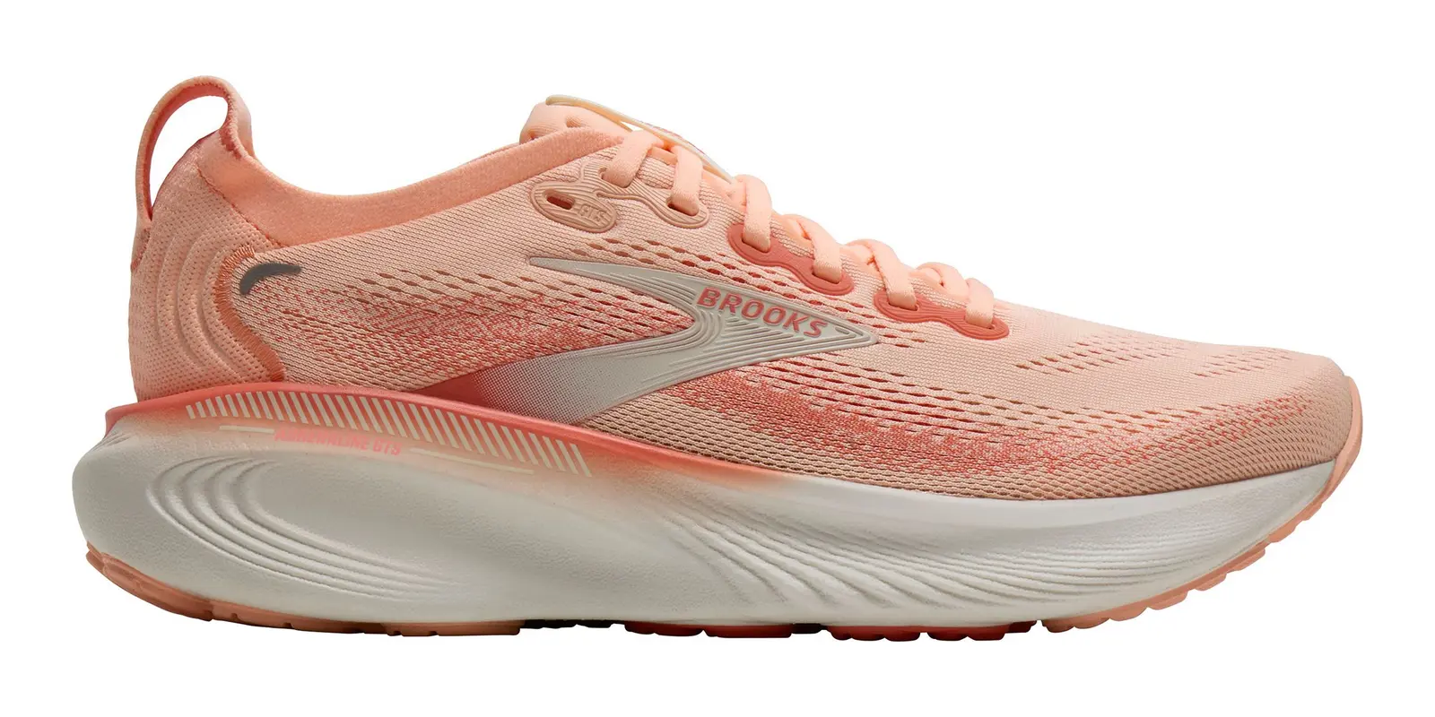 Brooks Adrenaline GTS 25 in Peach / White