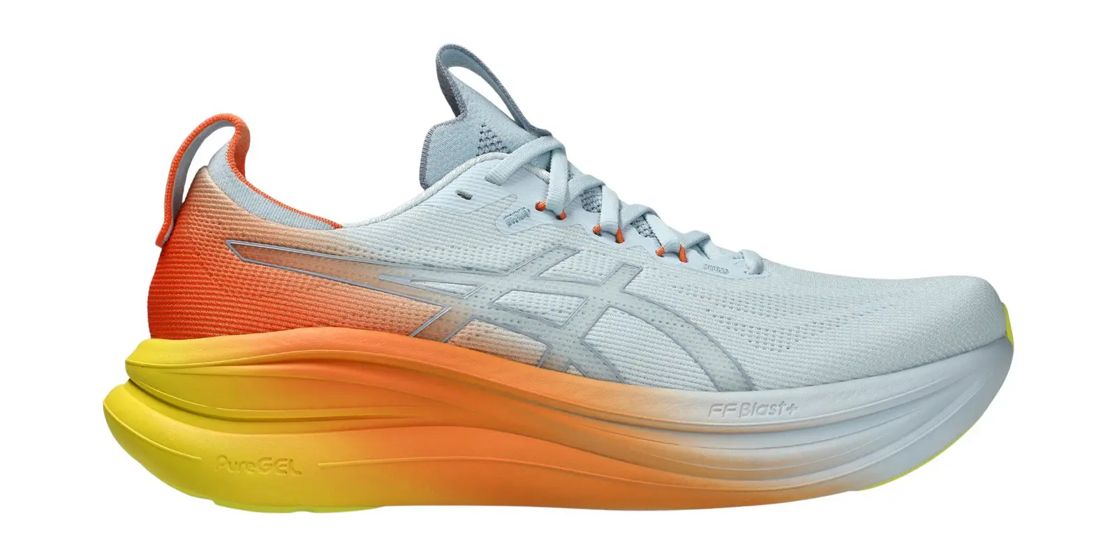 ASICS GEL-Nimbus 28 in Sky / Sun Peach