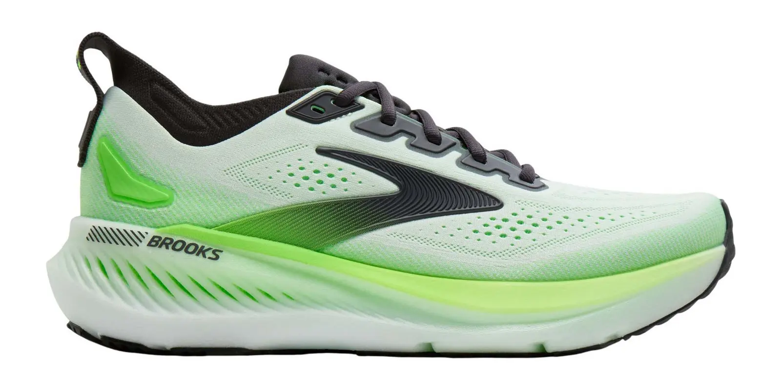 Brooks Glycerin GTS 23 in White / Phantom / Green Gecko