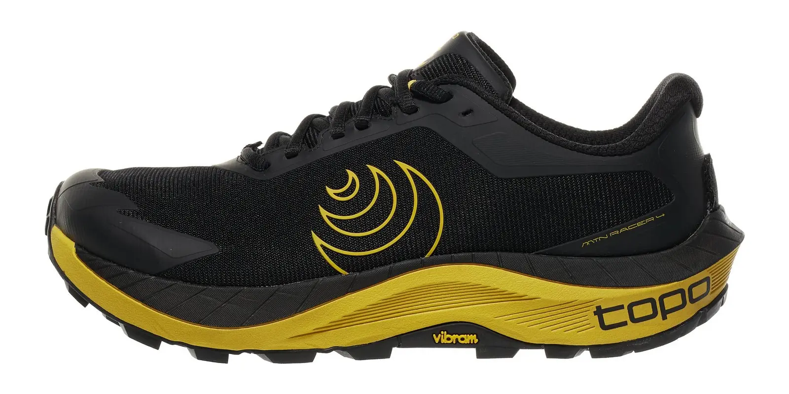 Topo Athletic MTN Racer 4 in Black / Yellow
