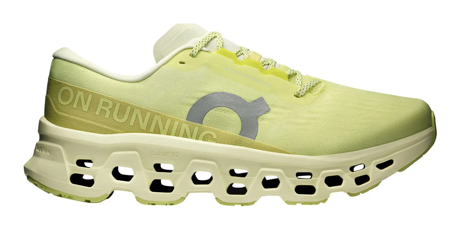 On Cloudmonster 3 in Lime / Light / Seedling
