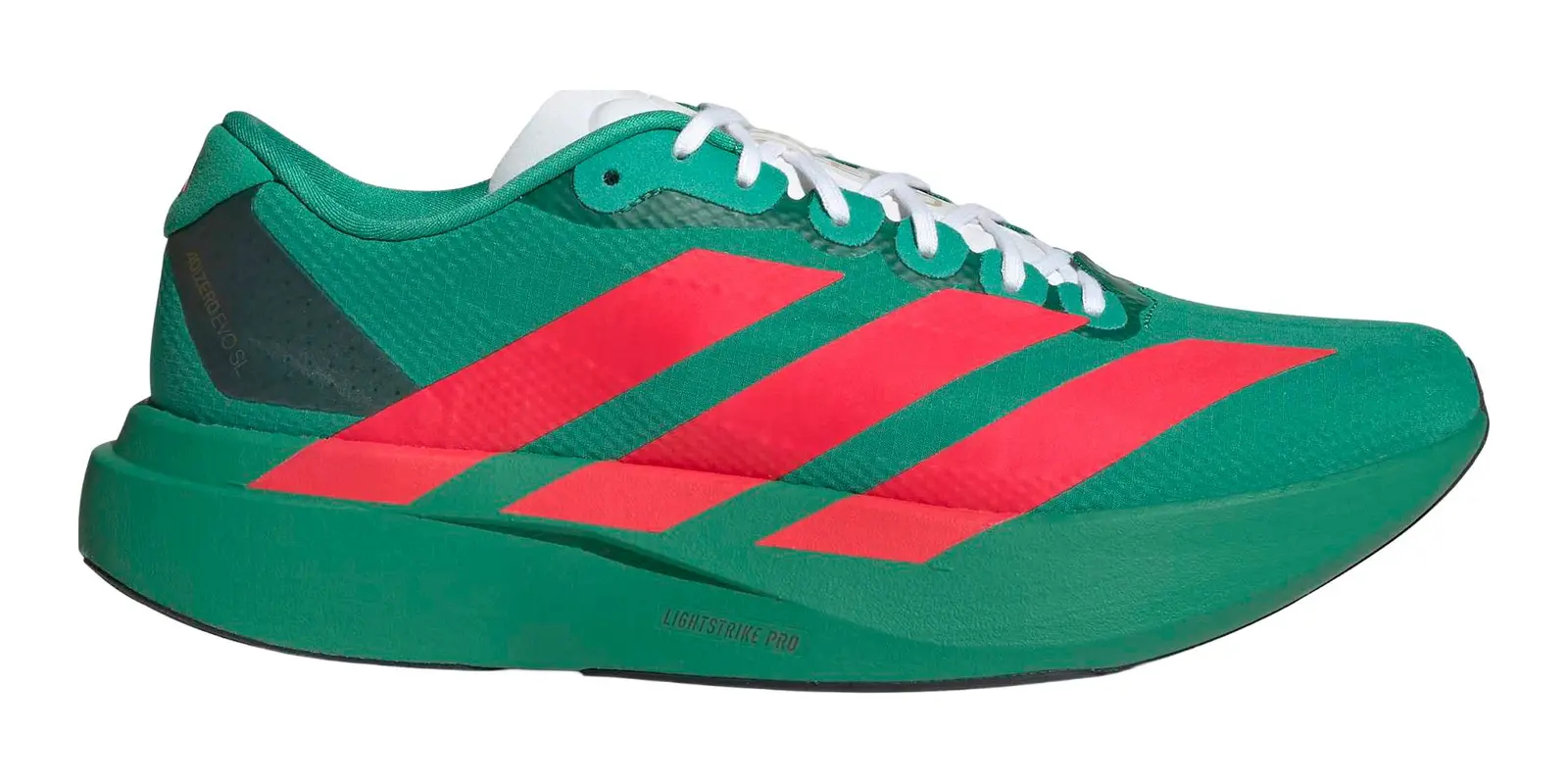adidas adizero Evo SL in Court Green / Lucid Red / Ftwr White