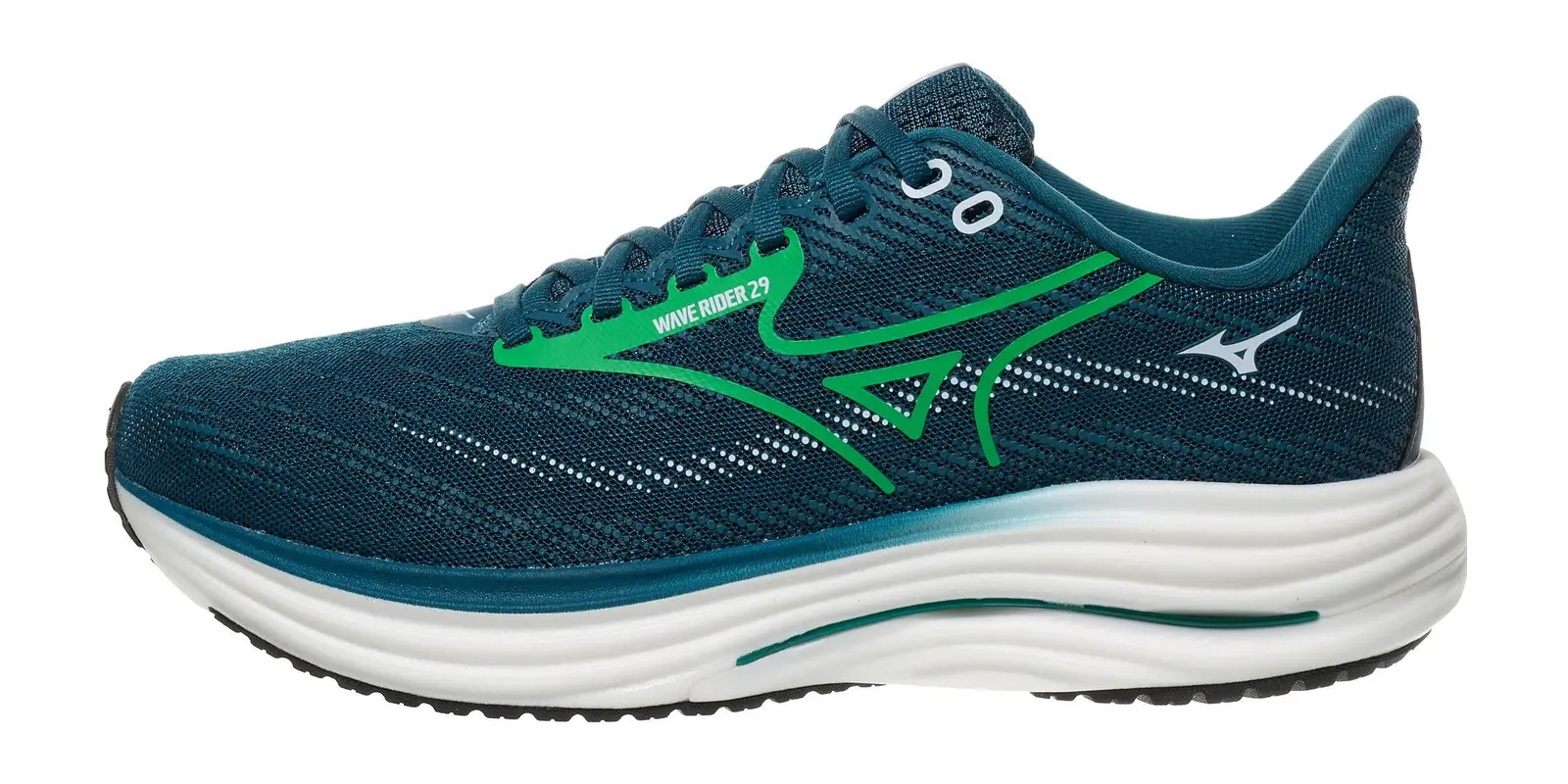 Mizuno Wave Rider 29 in Sailor Blue / Green