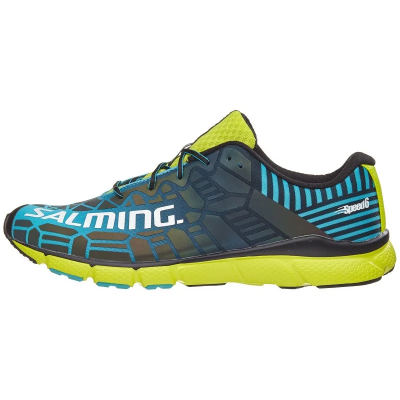 Salming Speed 6 in Blue / Lime