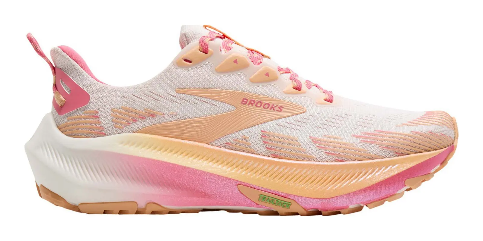 Brooks Ghost 17 in White / Pink / Peach