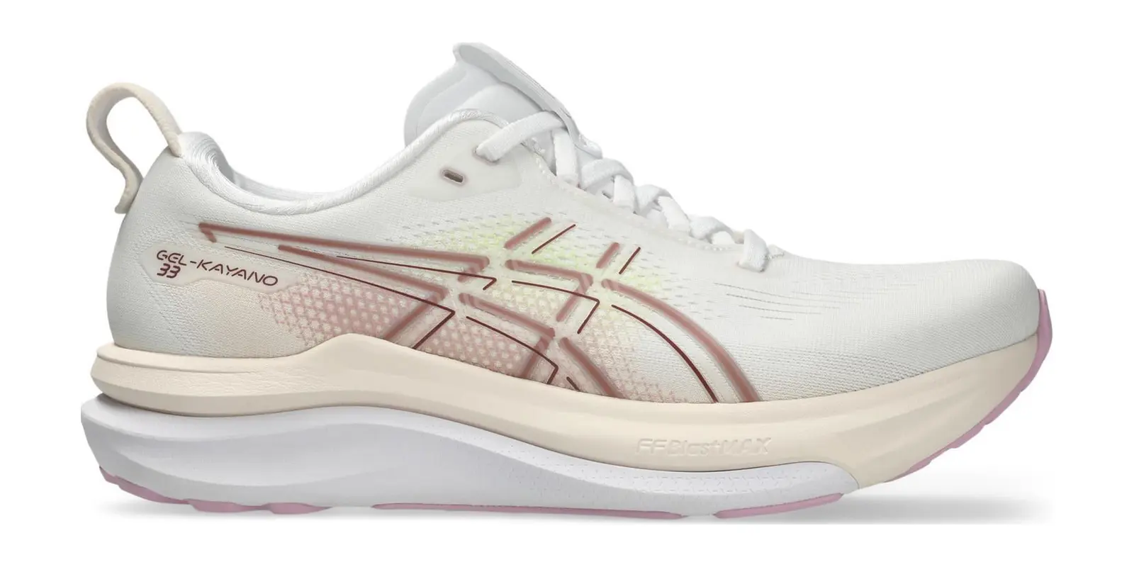ASICS GEL-Kayano 33 in White / Hazy Lilac