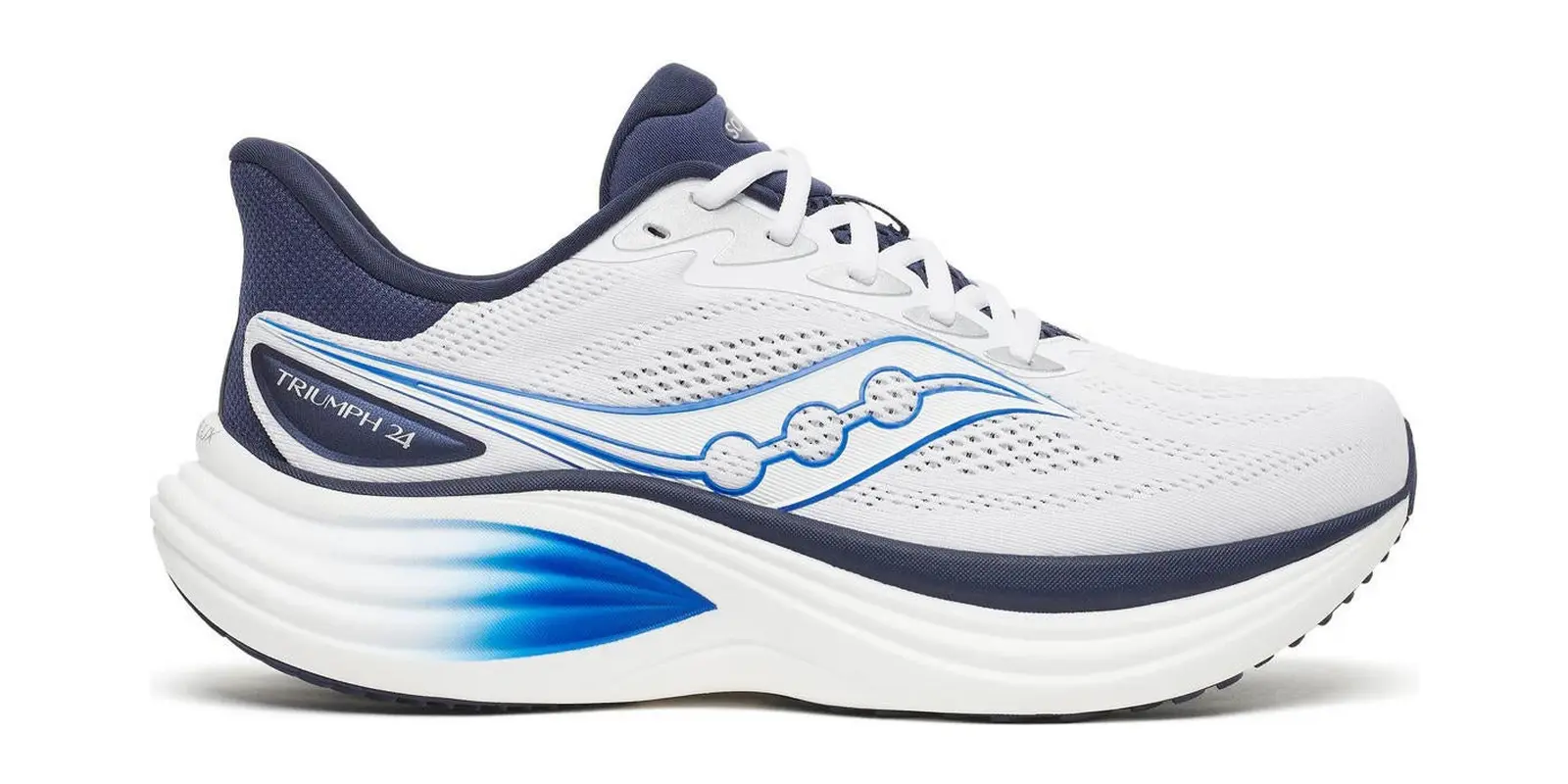Saucony Triumph 24 in White / Naval