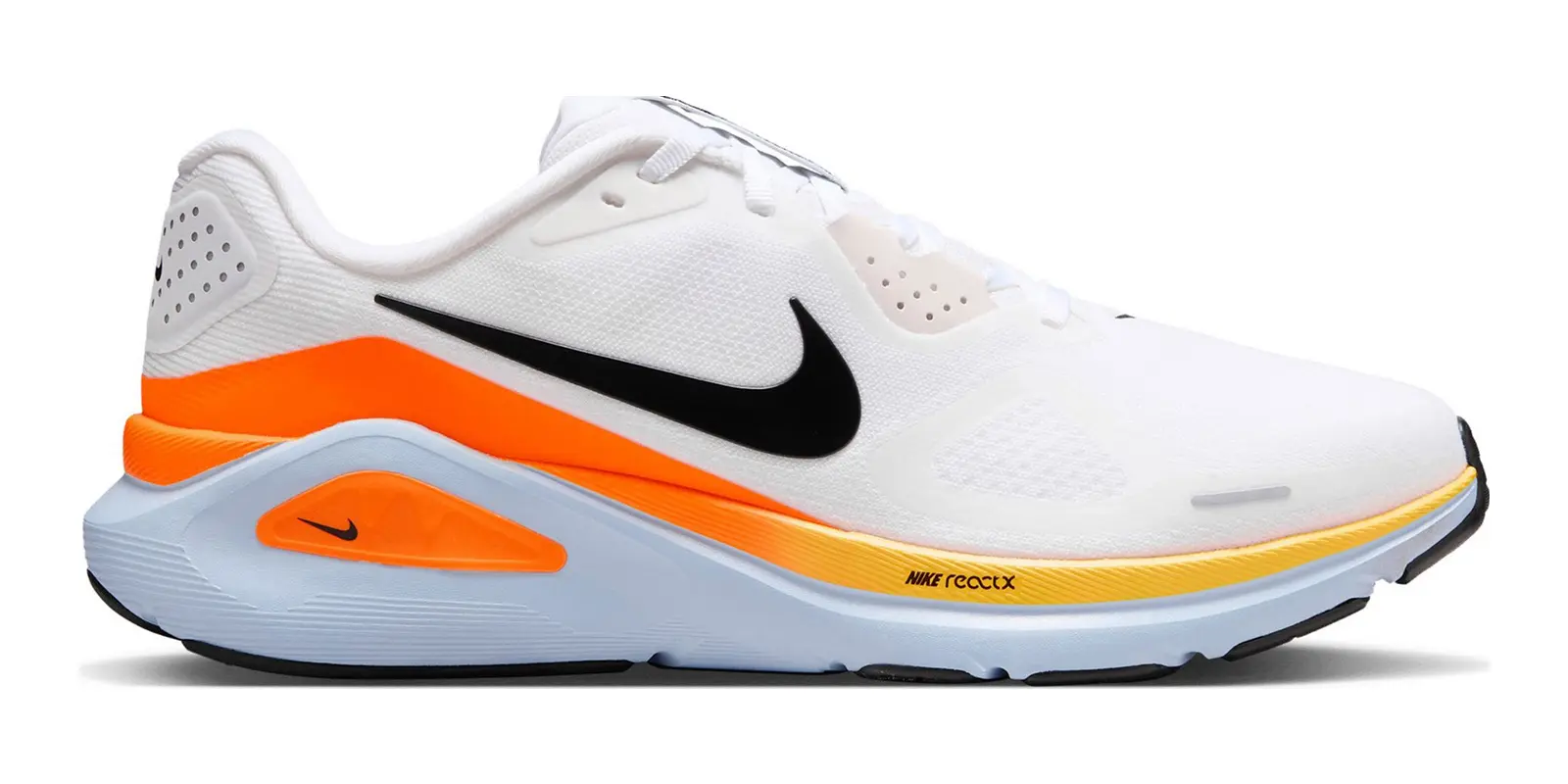 Nike Structure 26 in White / Black / Hydro Blue / Orange