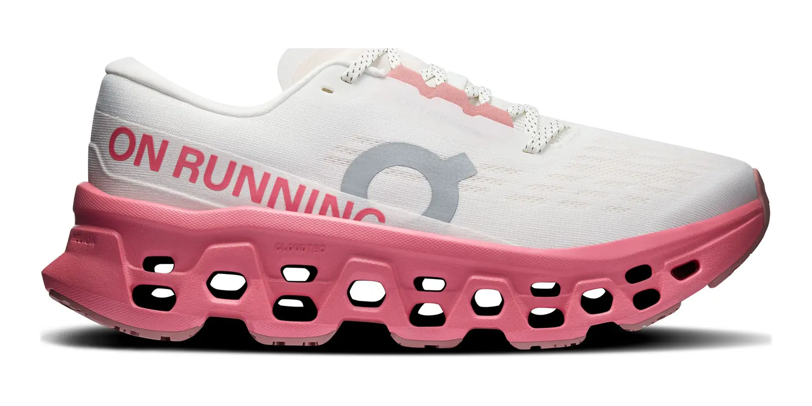 On Cloudmonster 3 in Ivory / Camellia