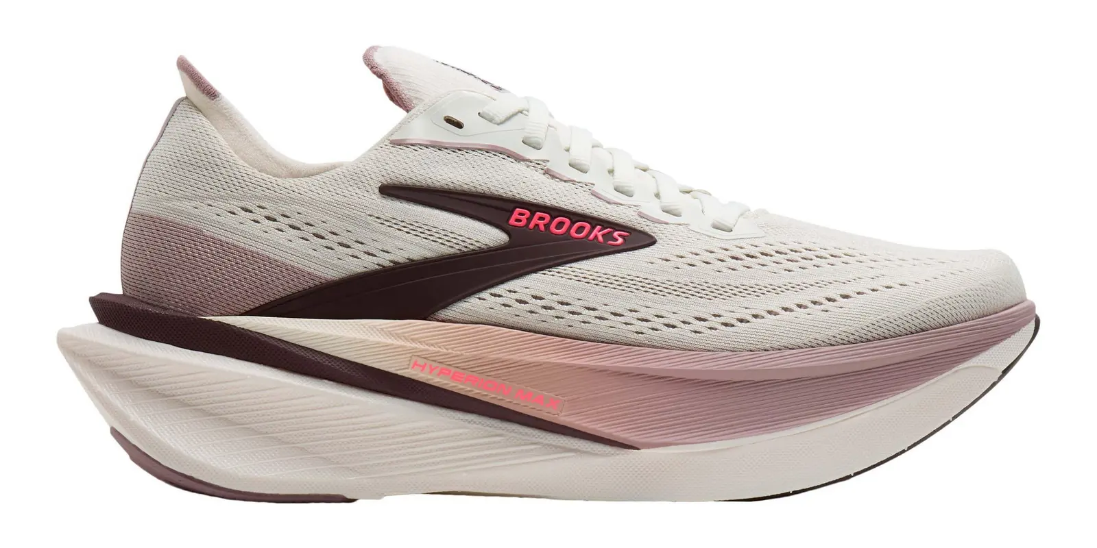 Brooks Hyperion Max 4 in Coconut / Raisin / Pink