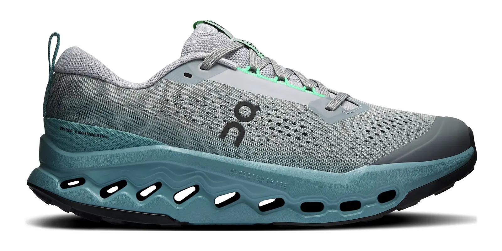 On Cloudsurfer Trail 2 in Platinum / Tide