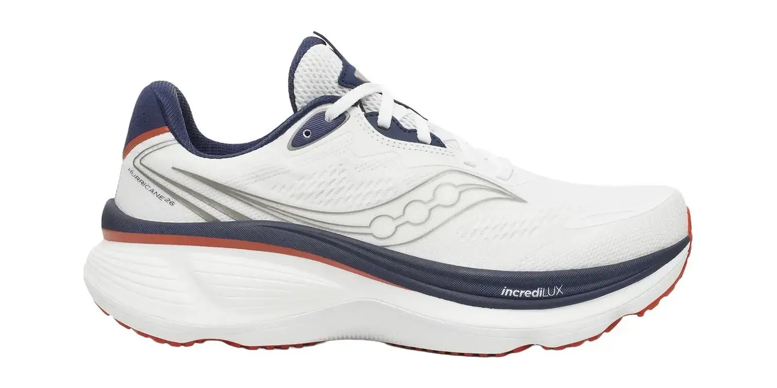 Saucony Hurricane 26 in White / Naval