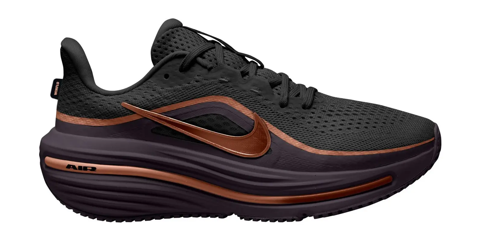 Nike Winflo 12 in Black / Metallic Rose Gold / Off Noir / Rose Gold