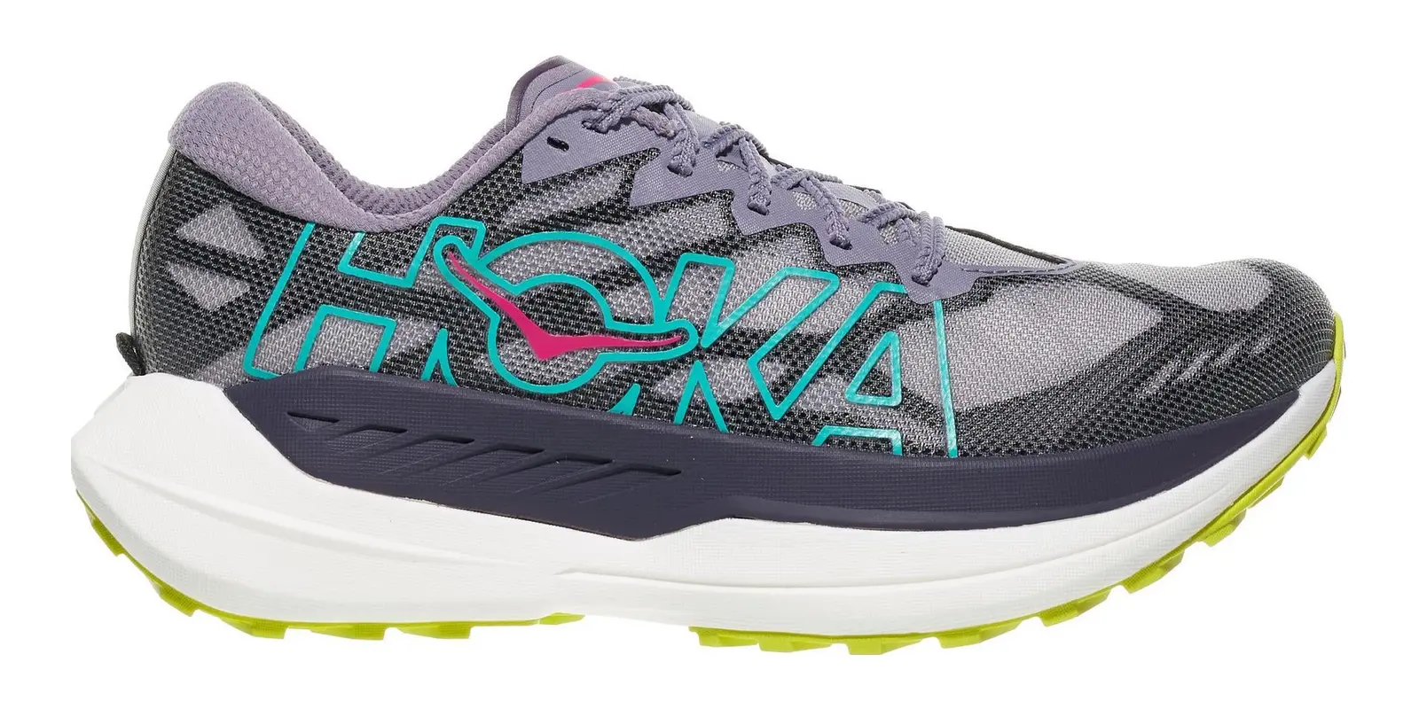HOKA Rocket X Trail in Purple Fog / Citrus