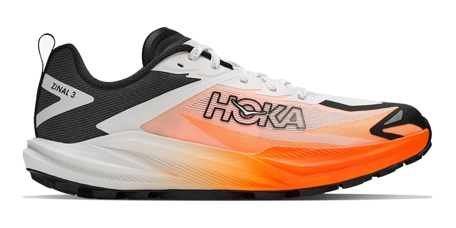 HOKA Zinal 3 in Frost / Neon Tangerine
