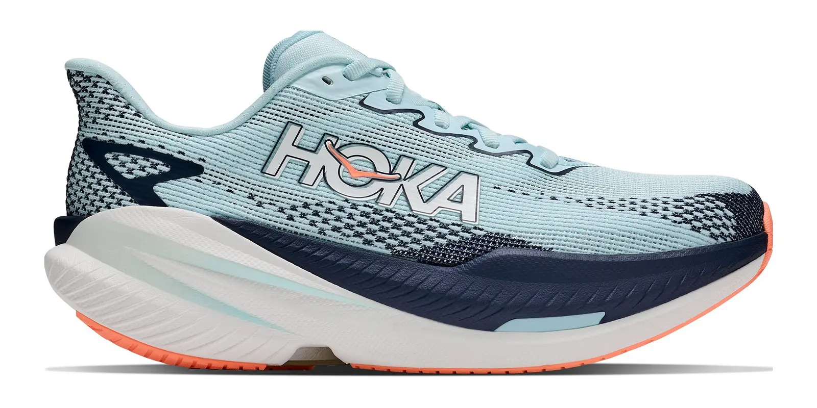 HOKA Mach X 3 in Glimmering Blue / Varsity Navy