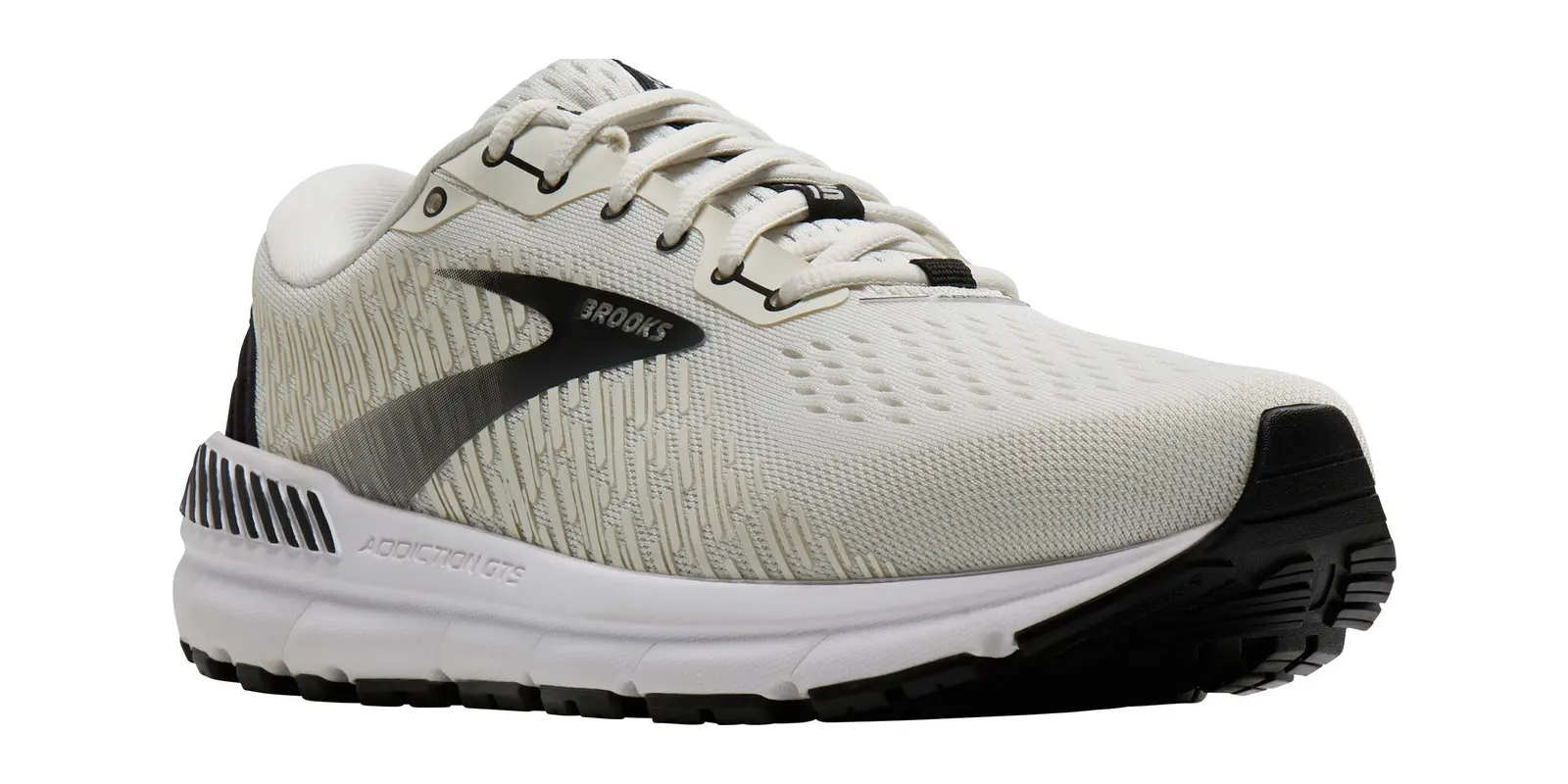 Brooks Addiction 15 in Vaporous Grey / Black / White