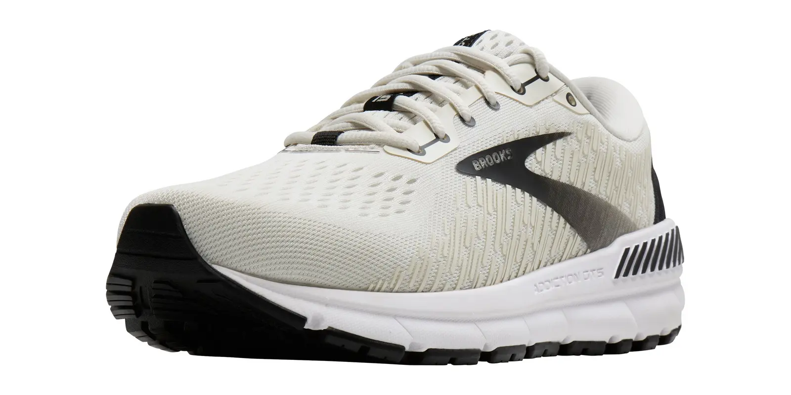 Brooks Addiction 15 in Vaporous Grey / Black / White