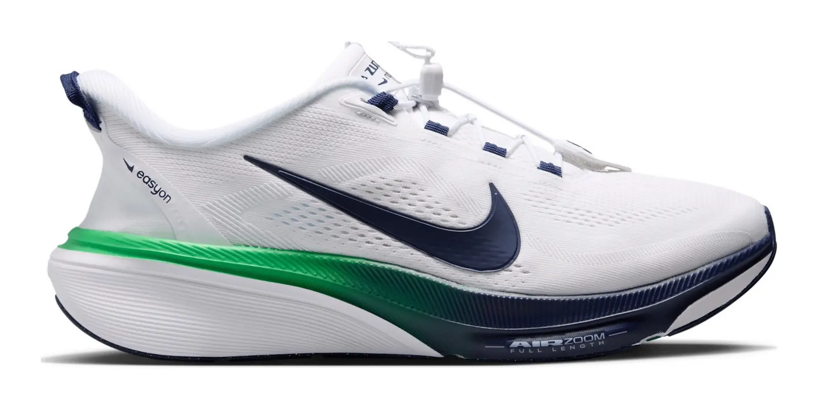 Nike Pegasus 42 EasyOn in White / Midnight Navy / Green Spark