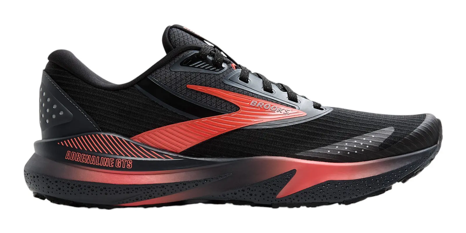 Brooks Adrenaline GTS 24 in Black / Coral
