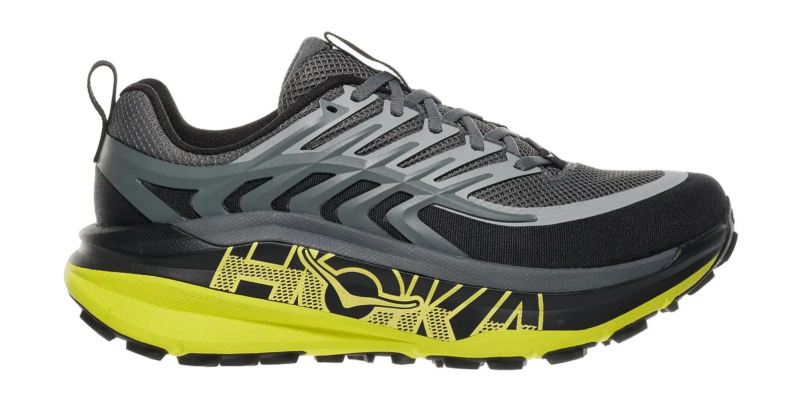 HOKA Stinson 8 in Black / Hoka Citrus