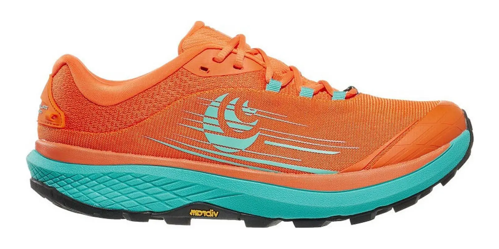 Topo Athletic Pursuit in Orange / Aqua