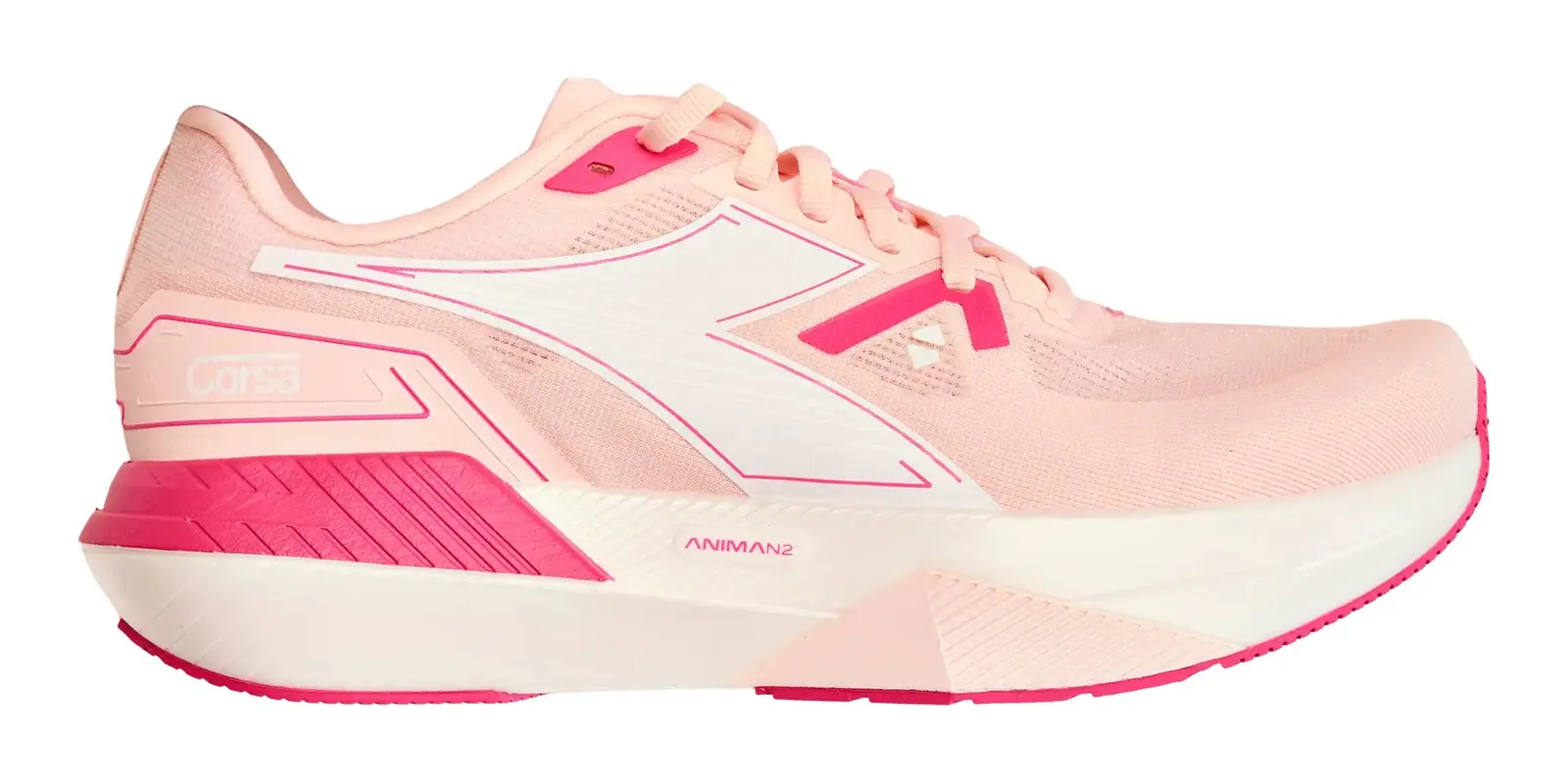 Diadora Corsa in Pearl / Carmine Rose