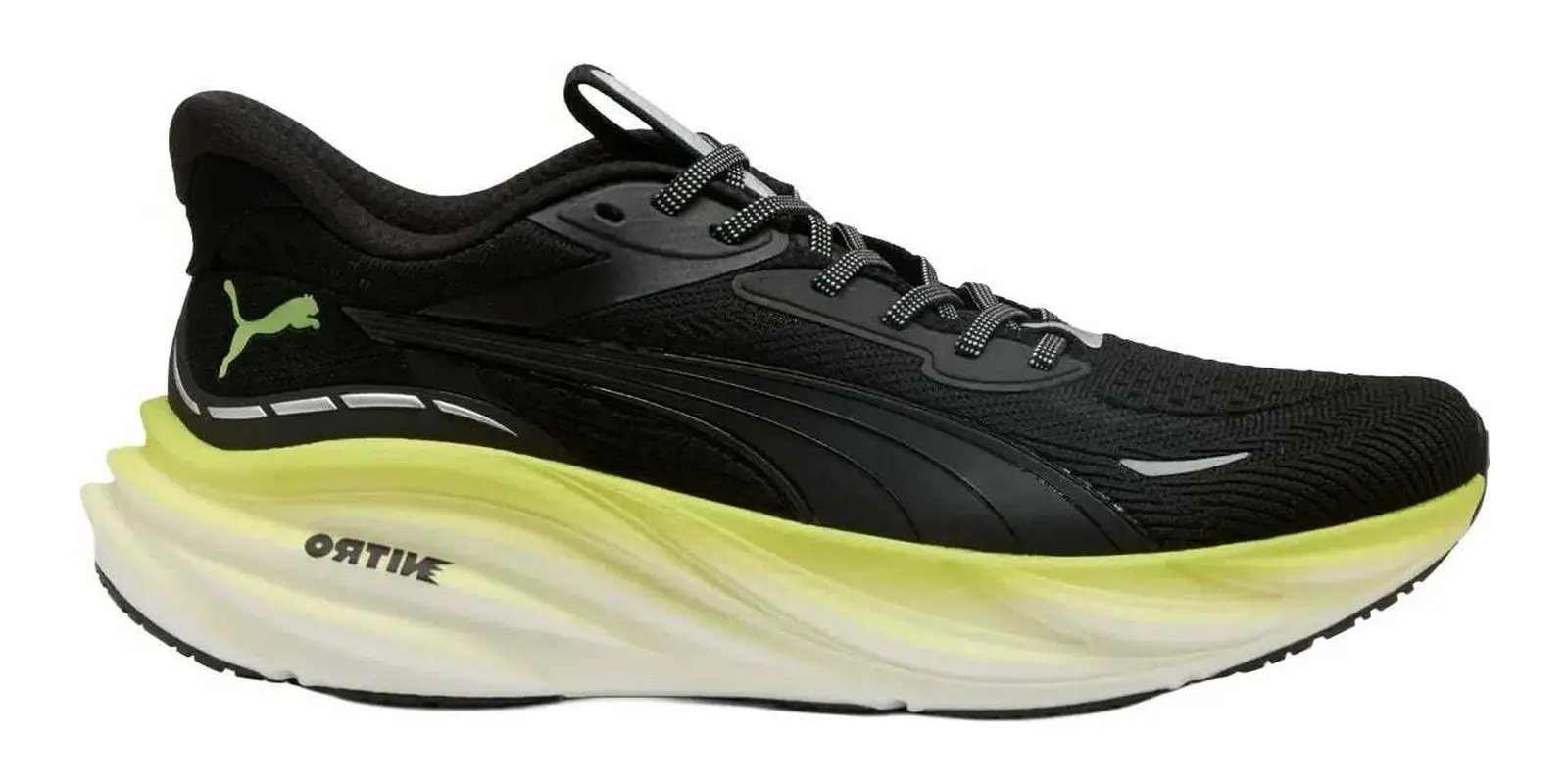 PUMA Magnify Nitro 3 in Black / Sunny Lime