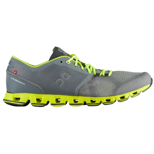 On Cloud X in Grey / Neon