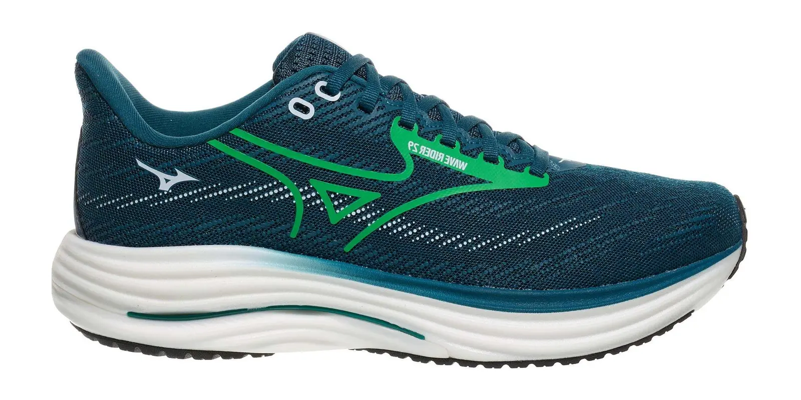 Mizuno Wave Rider 29 in Sailor Blue / Green