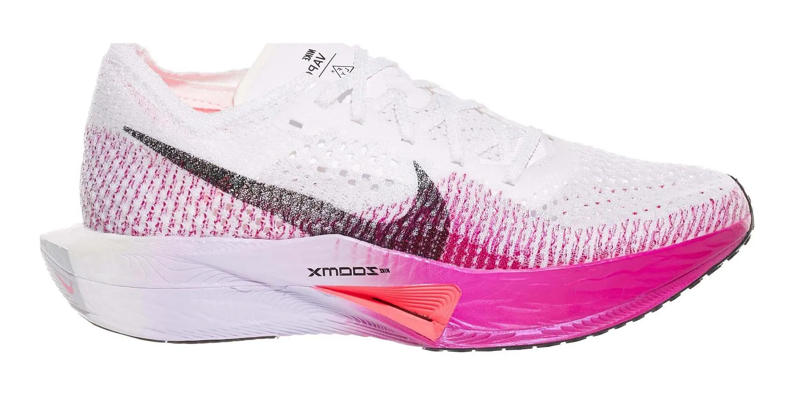 Nike ZoomX Vaporfly Next% in White / Black / Purple